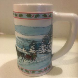 Vintage c.1984 Miller High Life Holiday Stein/ Exc